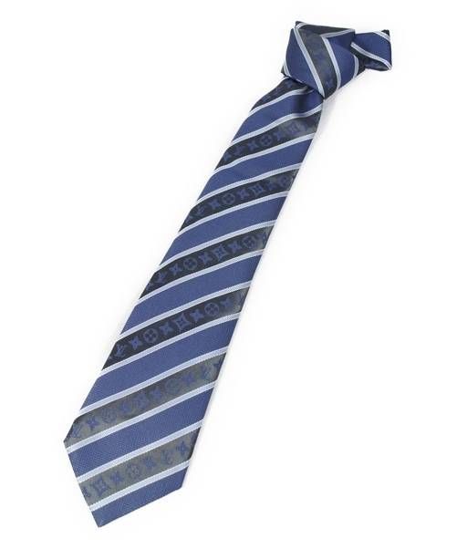 Louis Vuitton ネクタイ ブルー ストライプ 中古・古着通販】LOUIS VUITTON (ルイヴィトン) レジメンタル