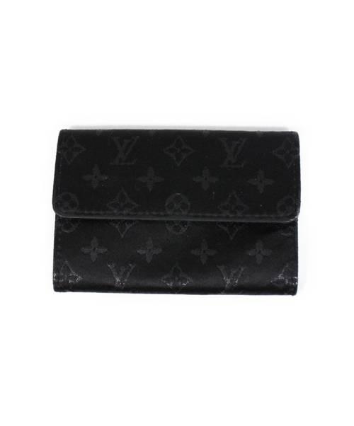 ルイ・ヴィトン ポルトモネサテン M92137 モノグラムサテン 黒 BI1021