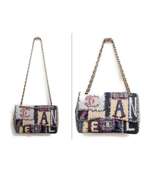 セール！！　CHANEL シャネル　パッチワークデザイン ショルダーバッグ CHANEL シャネル パッチワーク ショルダーバッグ デニム ブルー