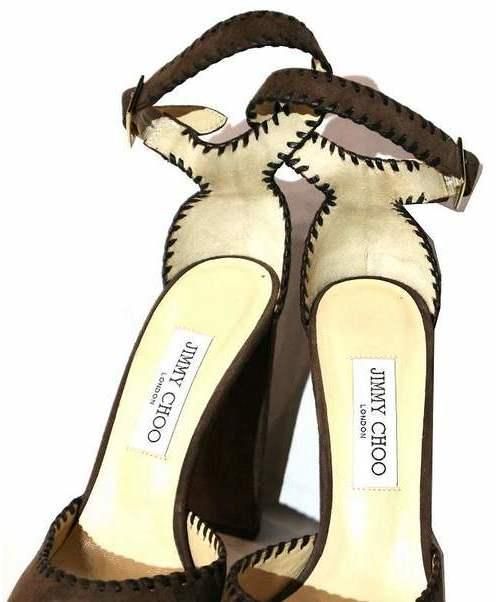 JIMMY CHOO ブラウン スエード ミュール 中古・古着通販】JIMMY CHOO (ジミーチュウ) ミュール ブラウン サイズ