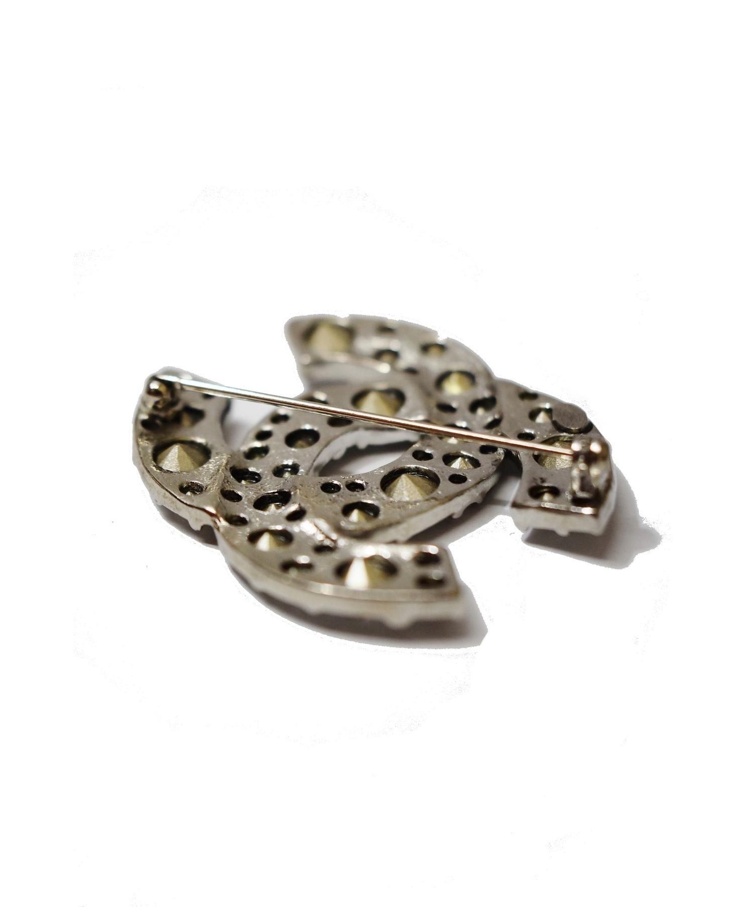 中古・古着通販】CHANEL (シャネル) COCOラインストーンブローチ