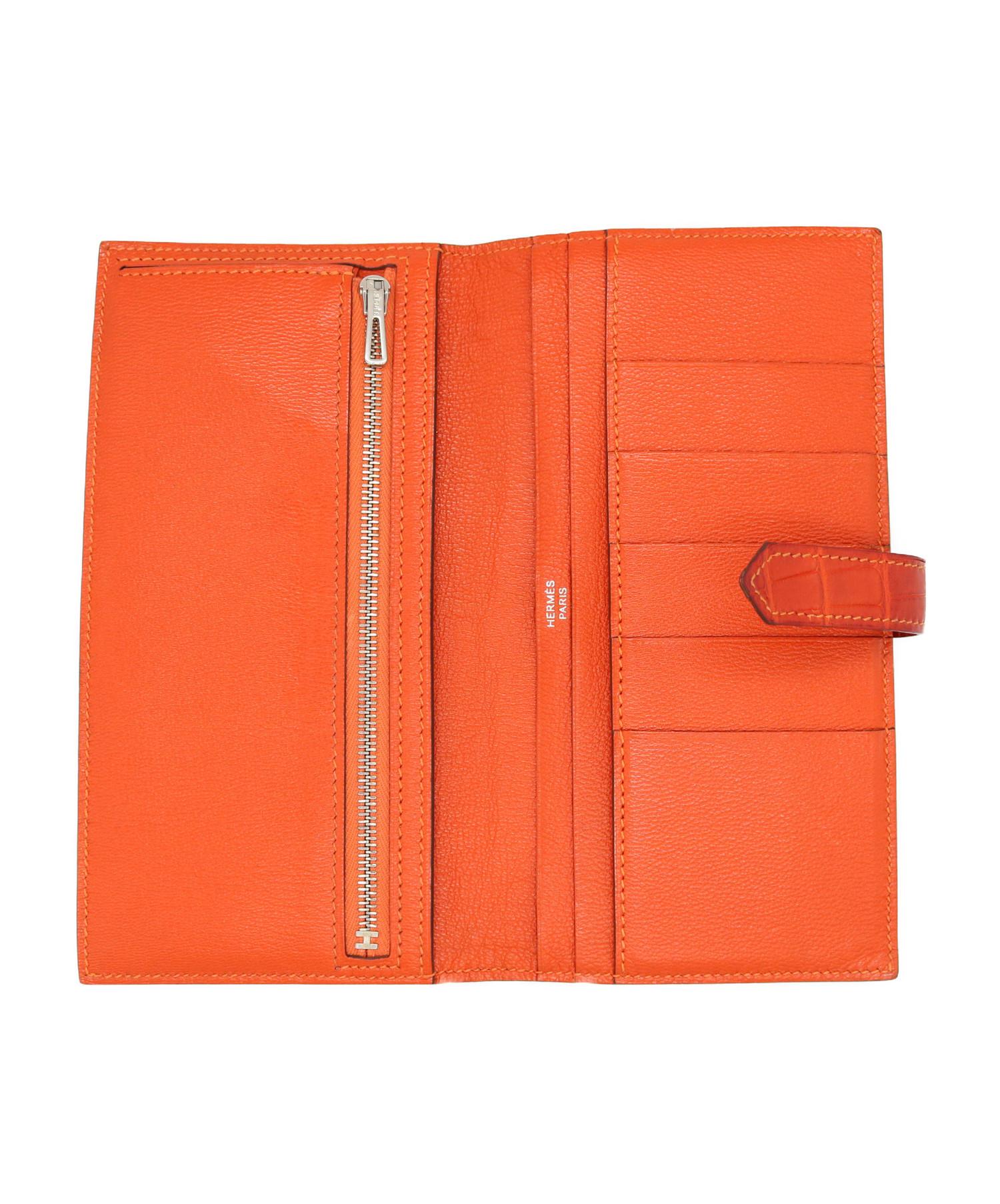 中古・古着通販】HERMES (エルメス) 長財布/ベアン オレンジ 