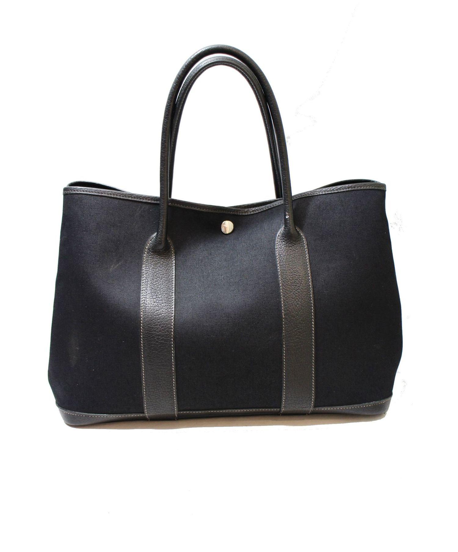 中古・古着通販】HERMES (エルメス) ガーデンパーティMM ブラック 