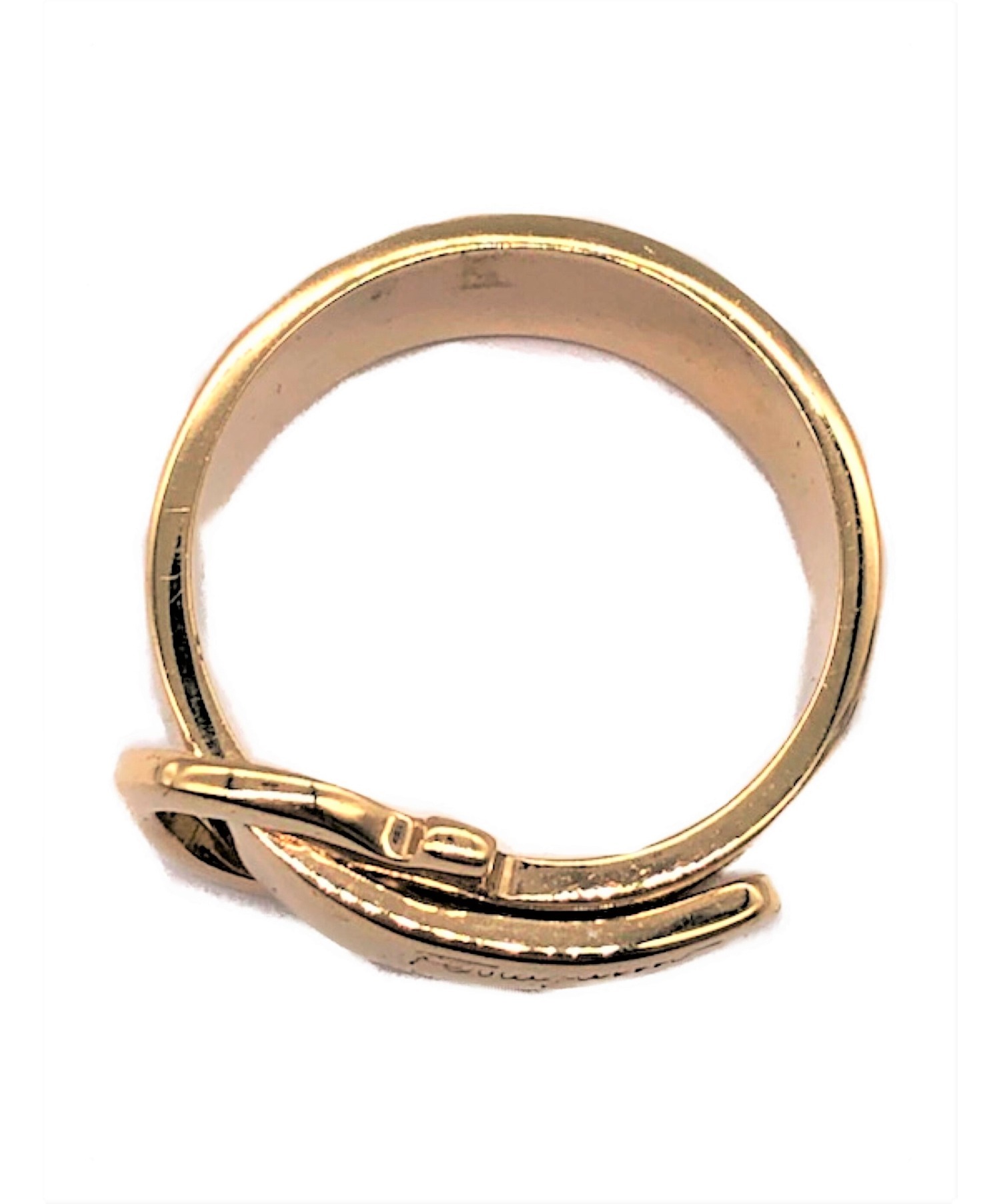 【中古】サルヴァトーレフェラガモ Salvatore Ferragamo スカーフリング アクセサリー ロゴ ゴールド色 ■GY18 /MQ 中古・古着通販】Salvatore Ferragamo (サルヴァトーレ フェラガモ