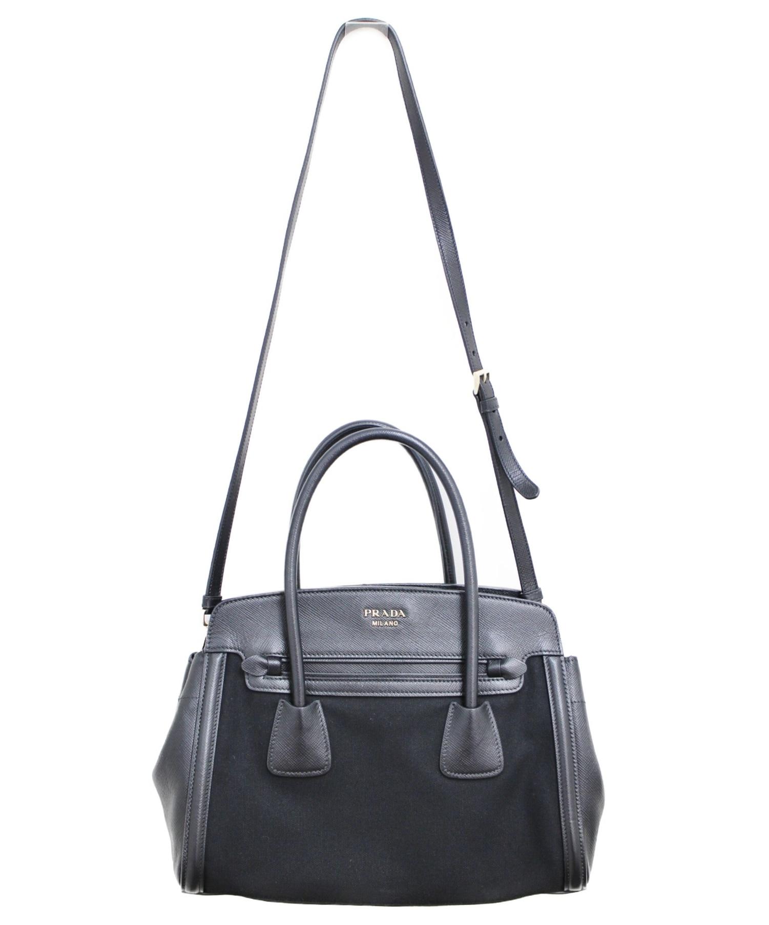 中古・古着通販】PRADA (プラダ) 2WAYハンドバッグ ブラック BN2595