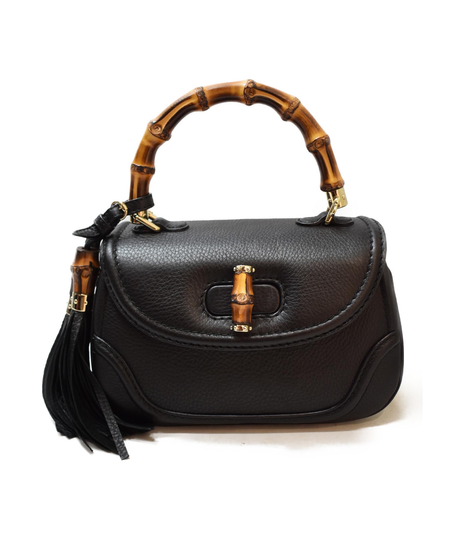☆未使用☆GUCCI バッグチャーム タッセル バンブー レザー 358019 中古・古着通販】GUCCI (グッチ) ニューバンブーハンドバッグ ニュー
