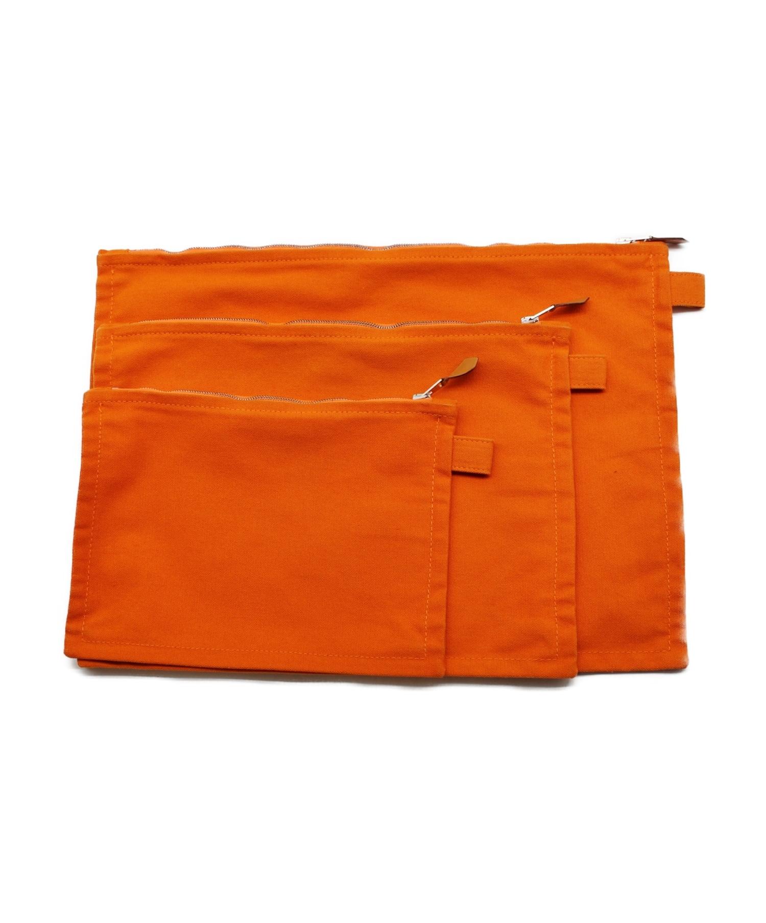 中古・古着通販】HERMES (エルメス) ボラボラ キャンバスポーチ3点 