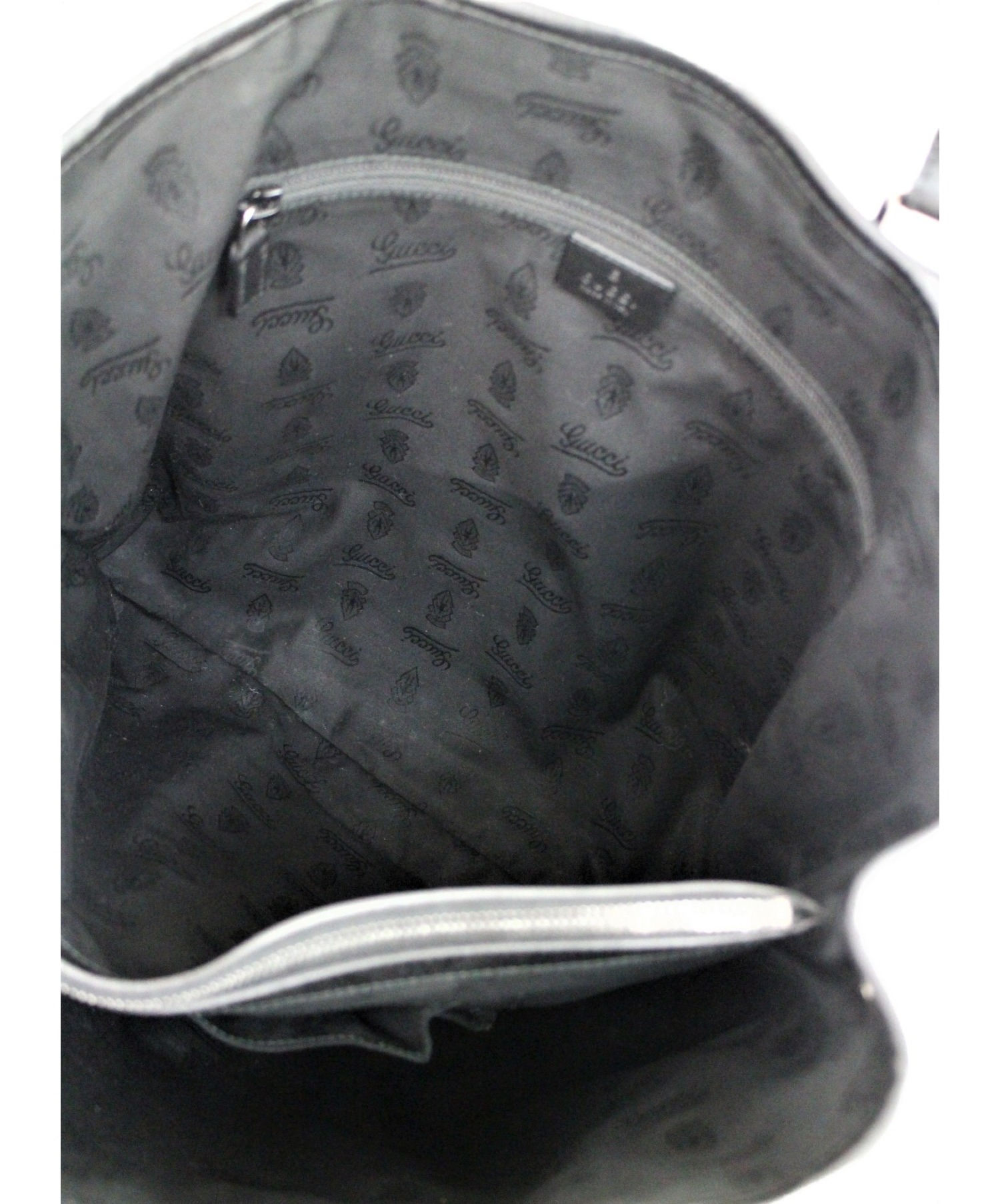 中古・古着通販】GUCCI (グッチ) GGインプリメ トートバッグ ブラック