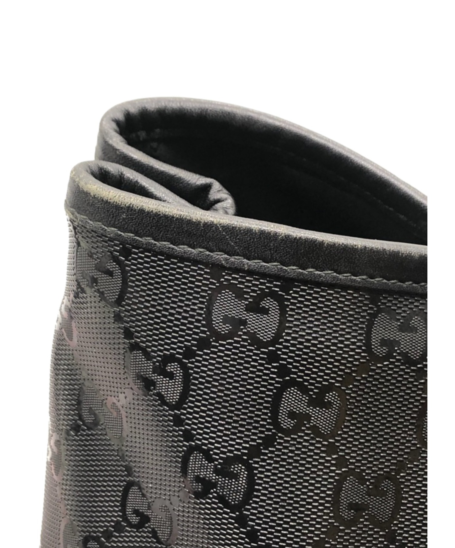 中古・古着通販】GUCCI (グッチ) GGインプリメ トートバッグ ブラック