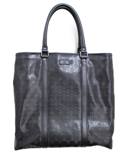 グッチ GUCCI トートバッグ GGインプリメ ハンドバッグ 223668 ブラック 中古・古着通販】GUCCI (グッチ) GGインプリメ トートバッグ ブラック