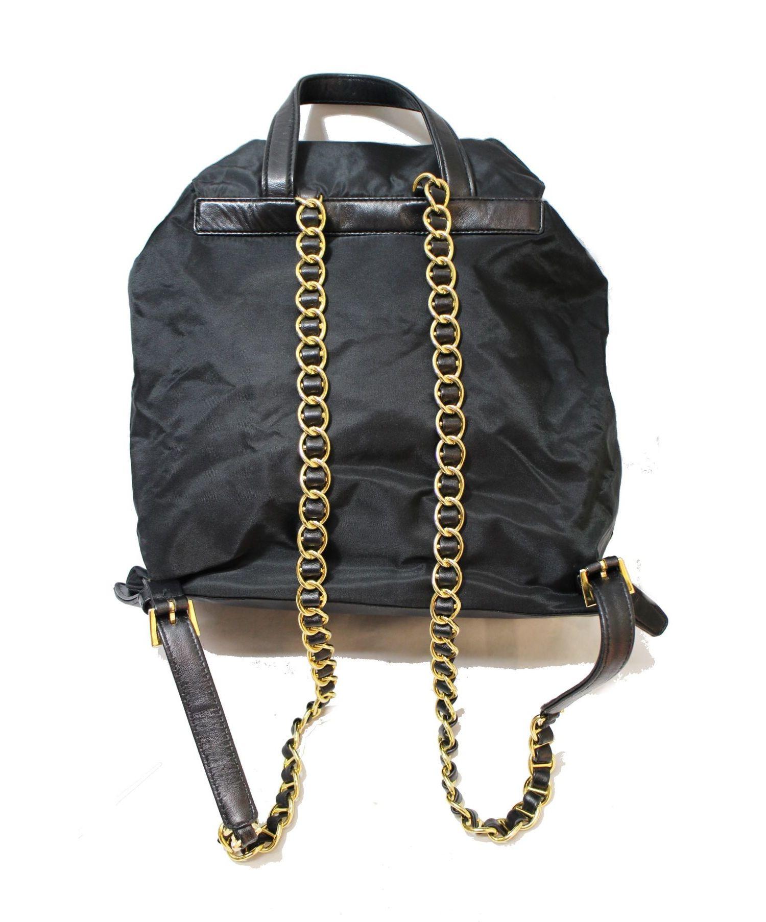 プラダ　ナイロン　チェーン　リュック 中古・古着通販】PRADA (プラダ) チェーンリュック ナイロン