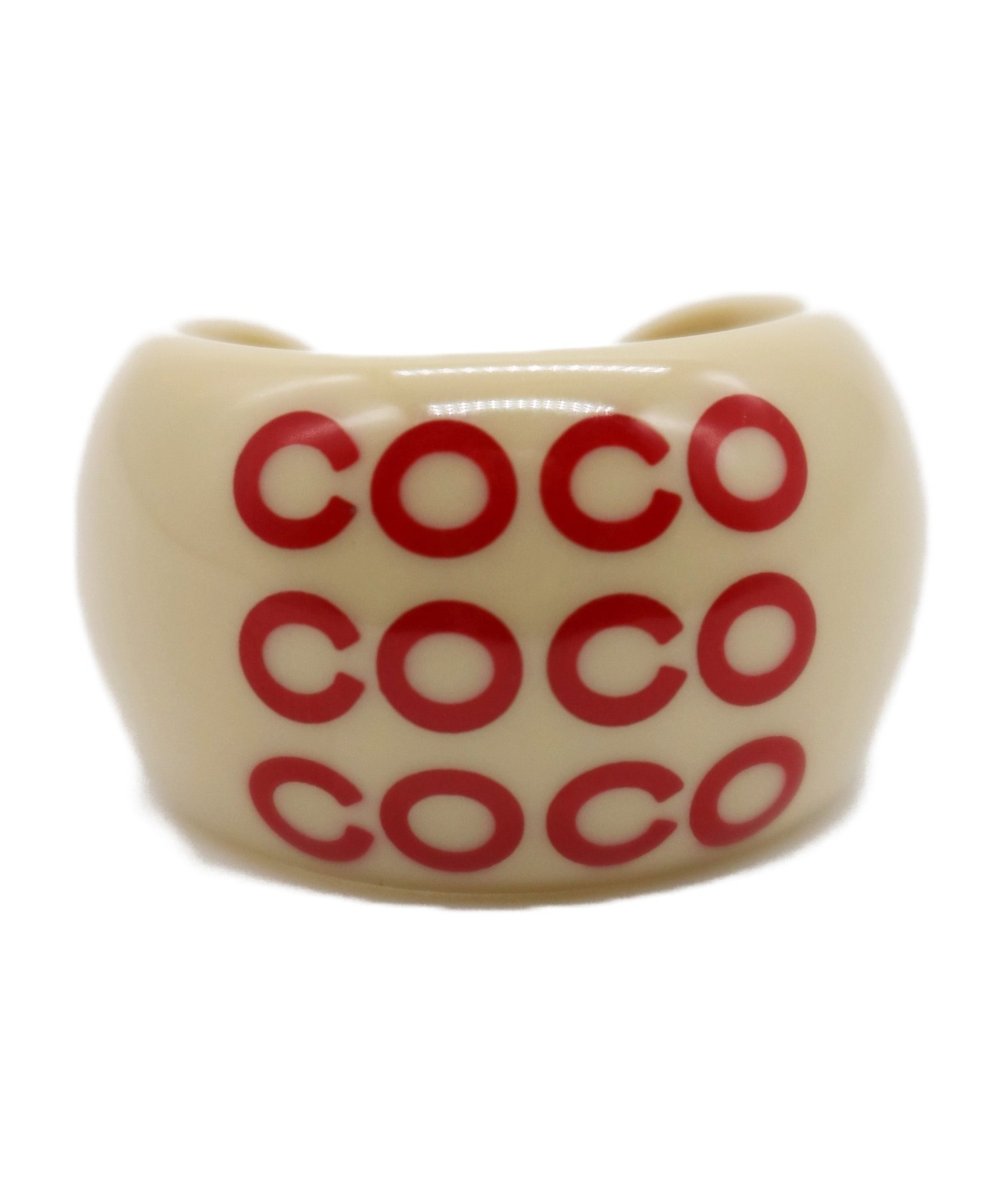 中古・古着通販】CHANEL (シャネル) プラスチックロゴリング ベージュ 