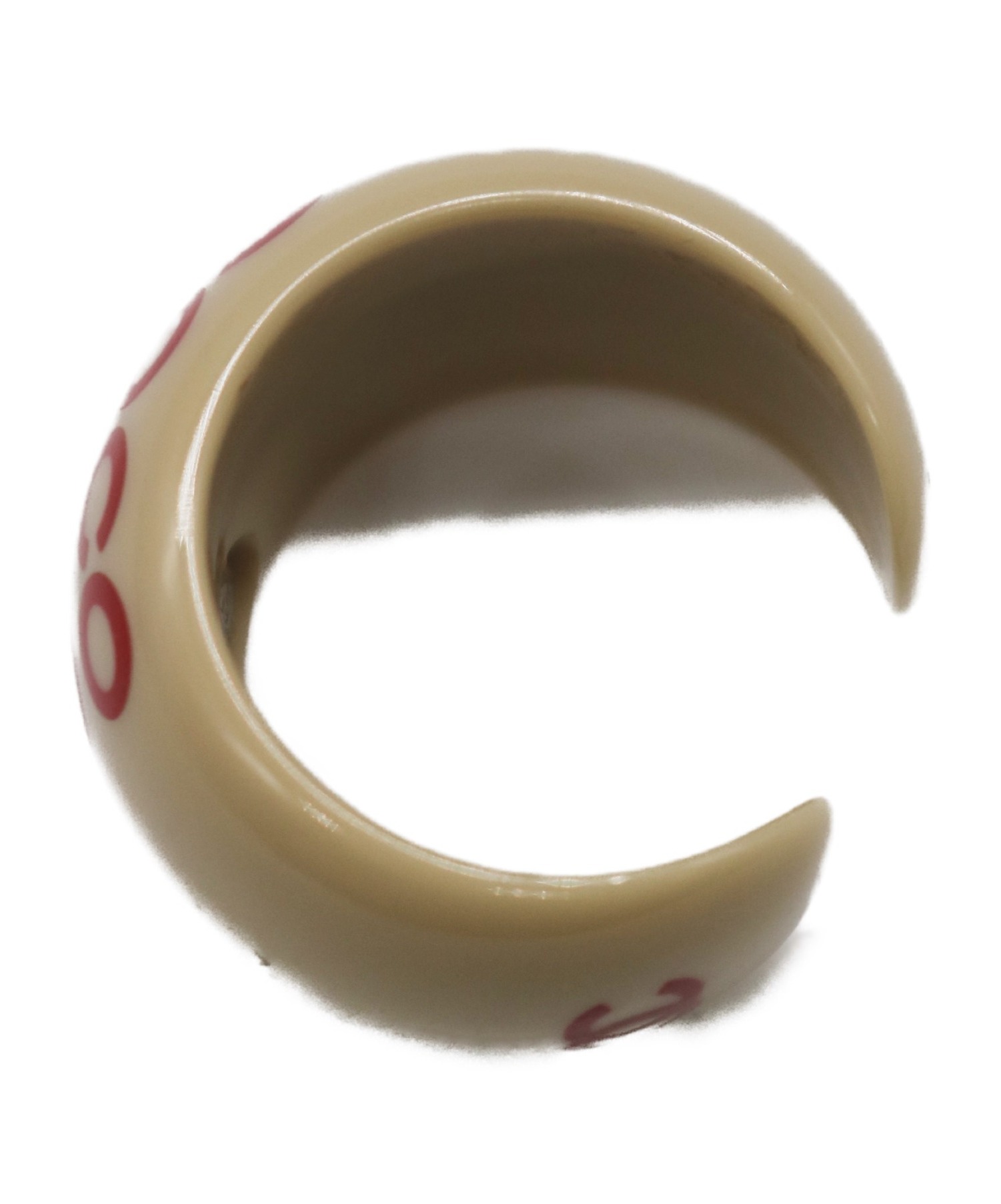 中古・古着通販】CHANEL (シャネル) プラスチックロゴリング ベージュ 