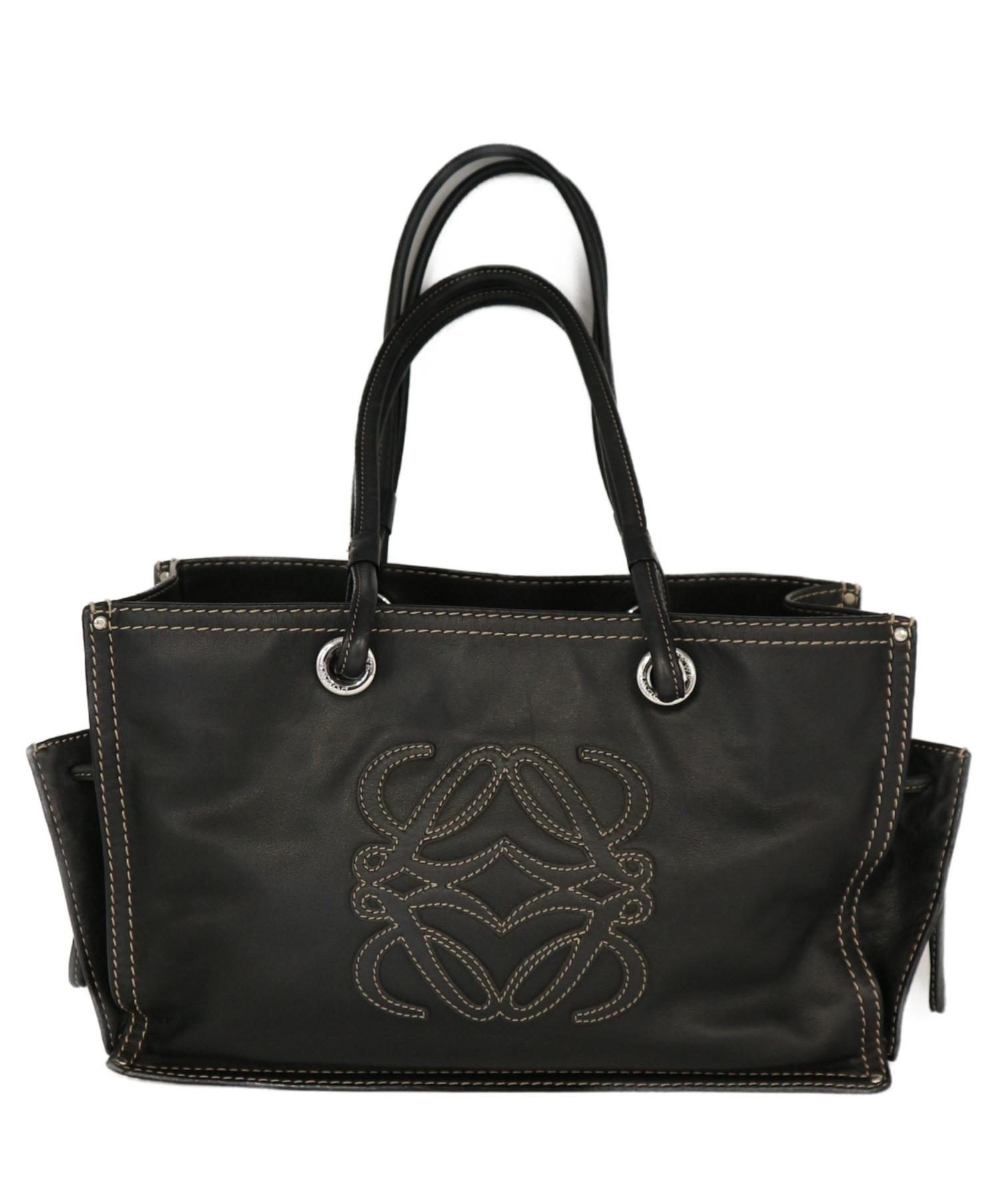 中古・古着通販】LOEWE (ロエベ) ナッパレザートートバッグ ブラック