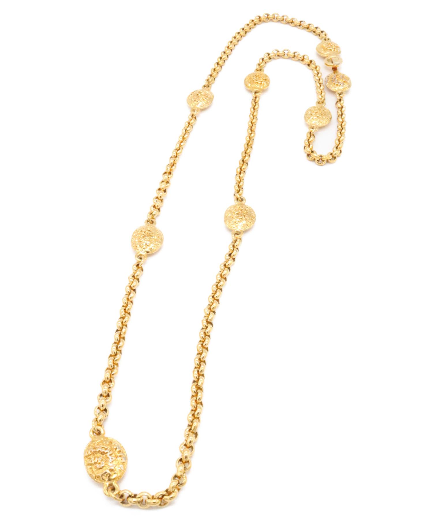 中古・古着通販】CHANEL (シャネル) ロングネックレス ゴールド サイズ 
