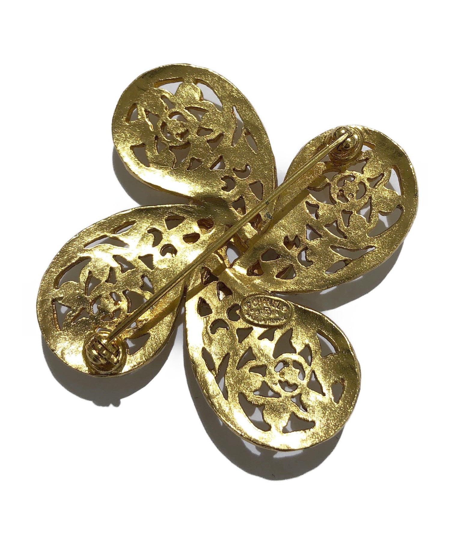 中古・古着通販】CHANEL (シャネル) ヴィンテージブローチ ゴールド