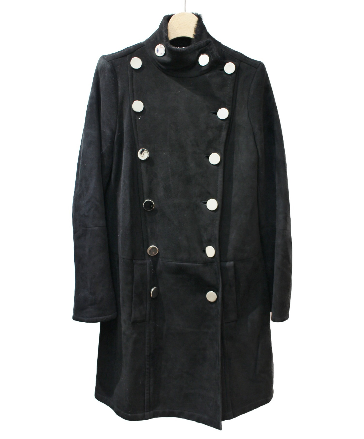 中古・古着通販】GUCCI (グッチ) ムートンコート ブラック サイズ:36