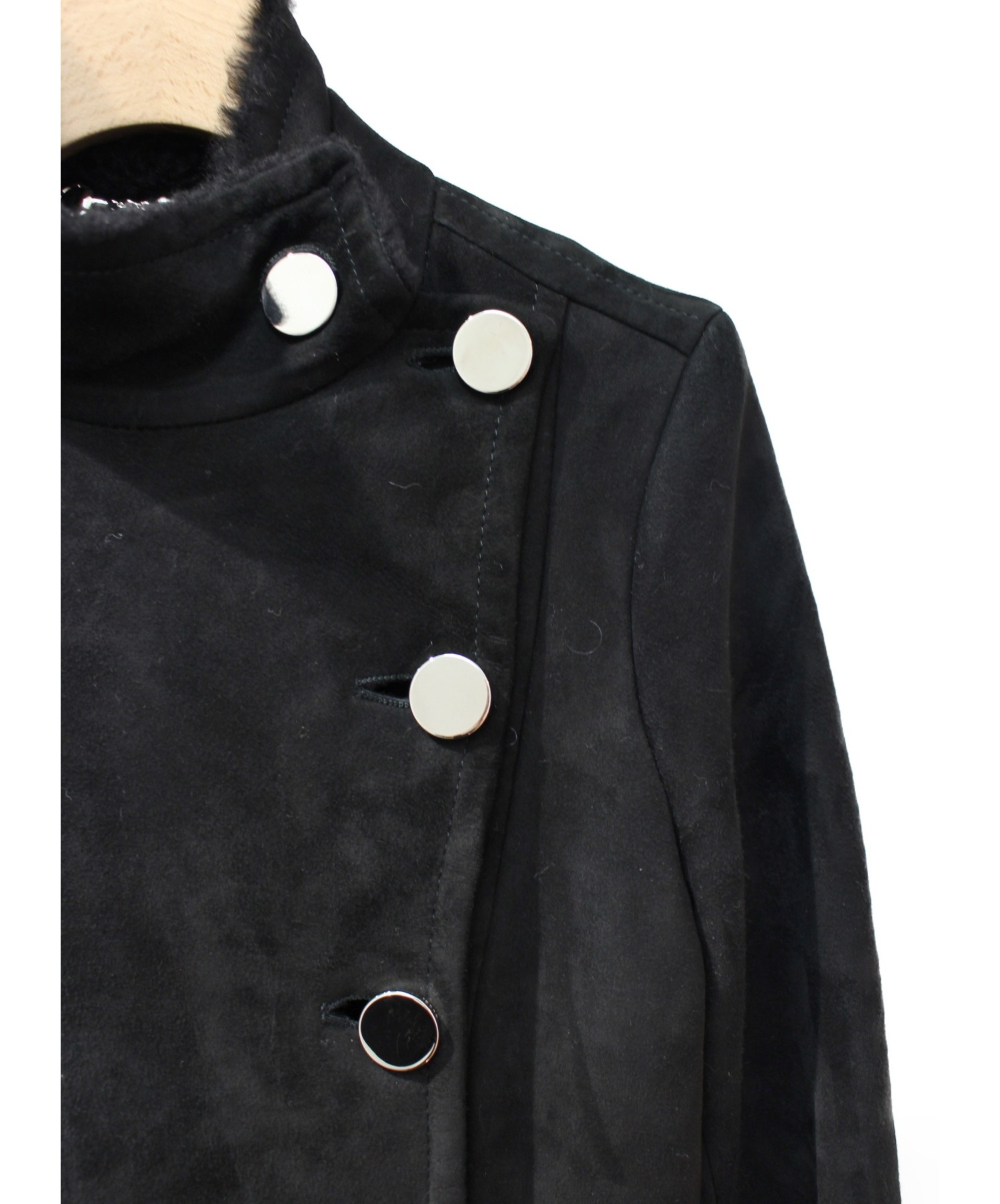 中古・古着通販】GUCCI (グッチ) ムートンコート ブラック サイズ:36