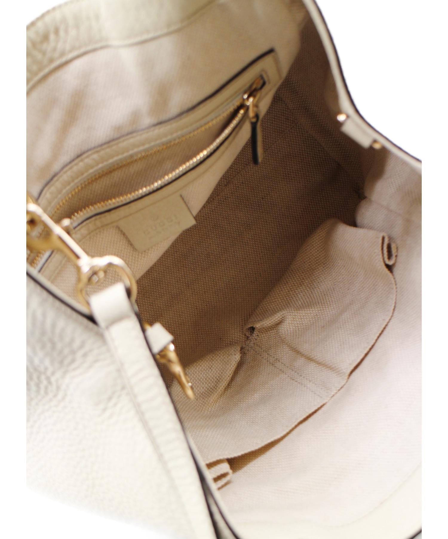 GUCCI ソーホー ハンドバッグ 2way ショルダーバッグ オフホワイト