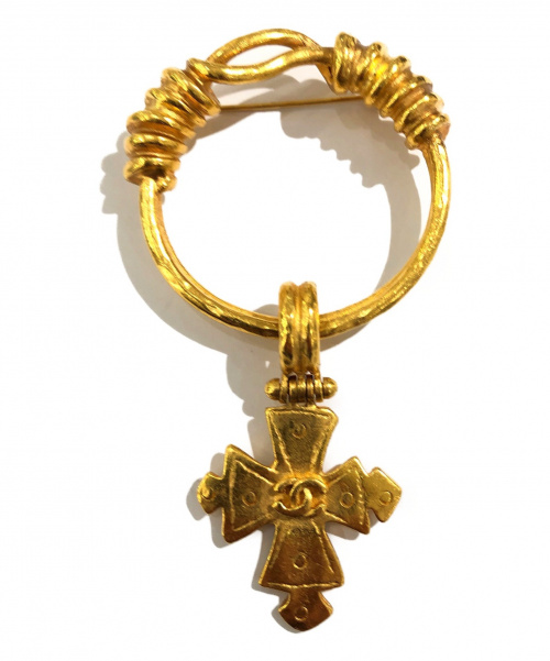 中古・古着通販】CHANEL (シャネル) クロスモチーフブローチ｜ブランド