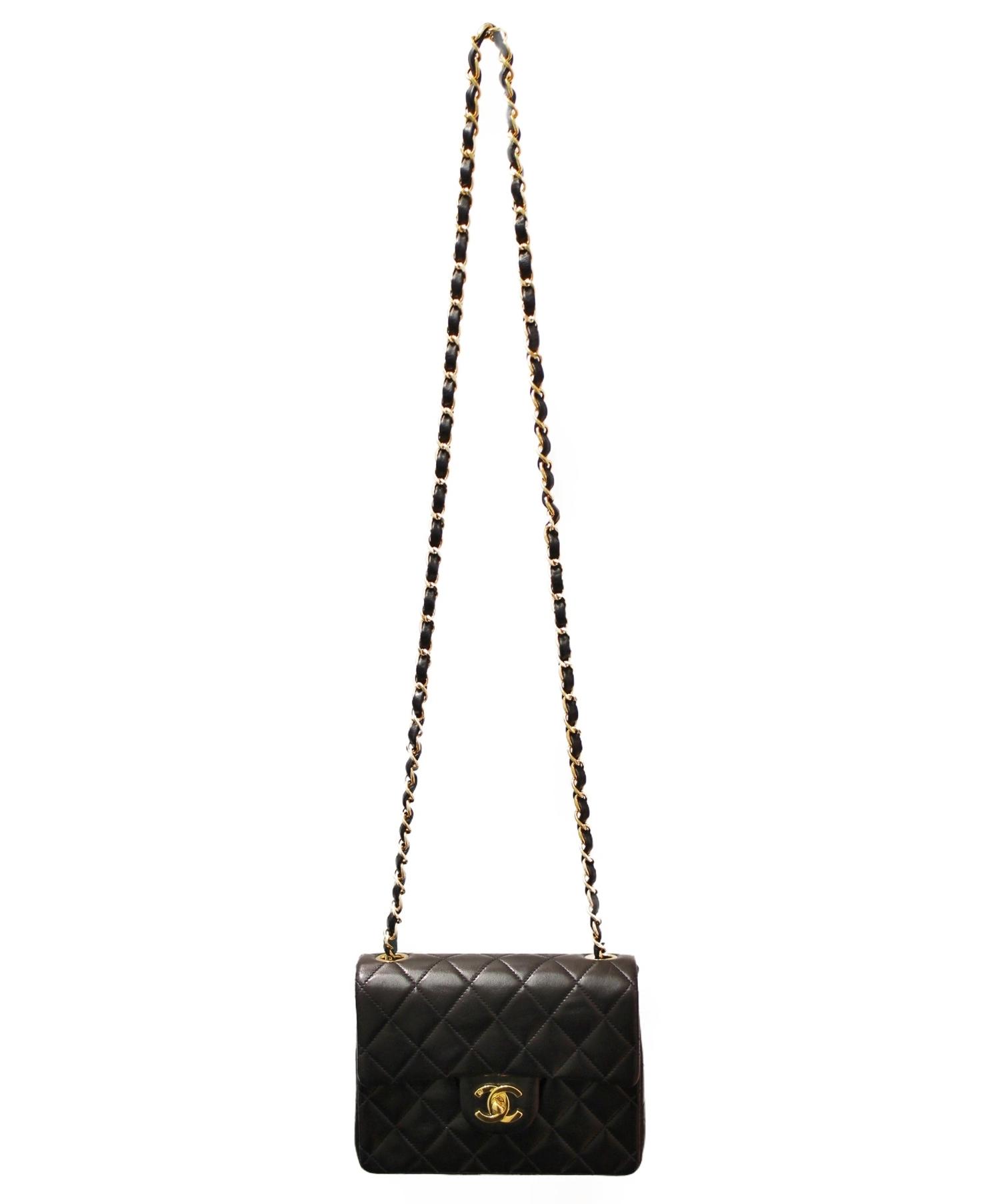 中古・古着通販】CHANEL (シャネル) ショルダーバッグ ブラック ミニ 