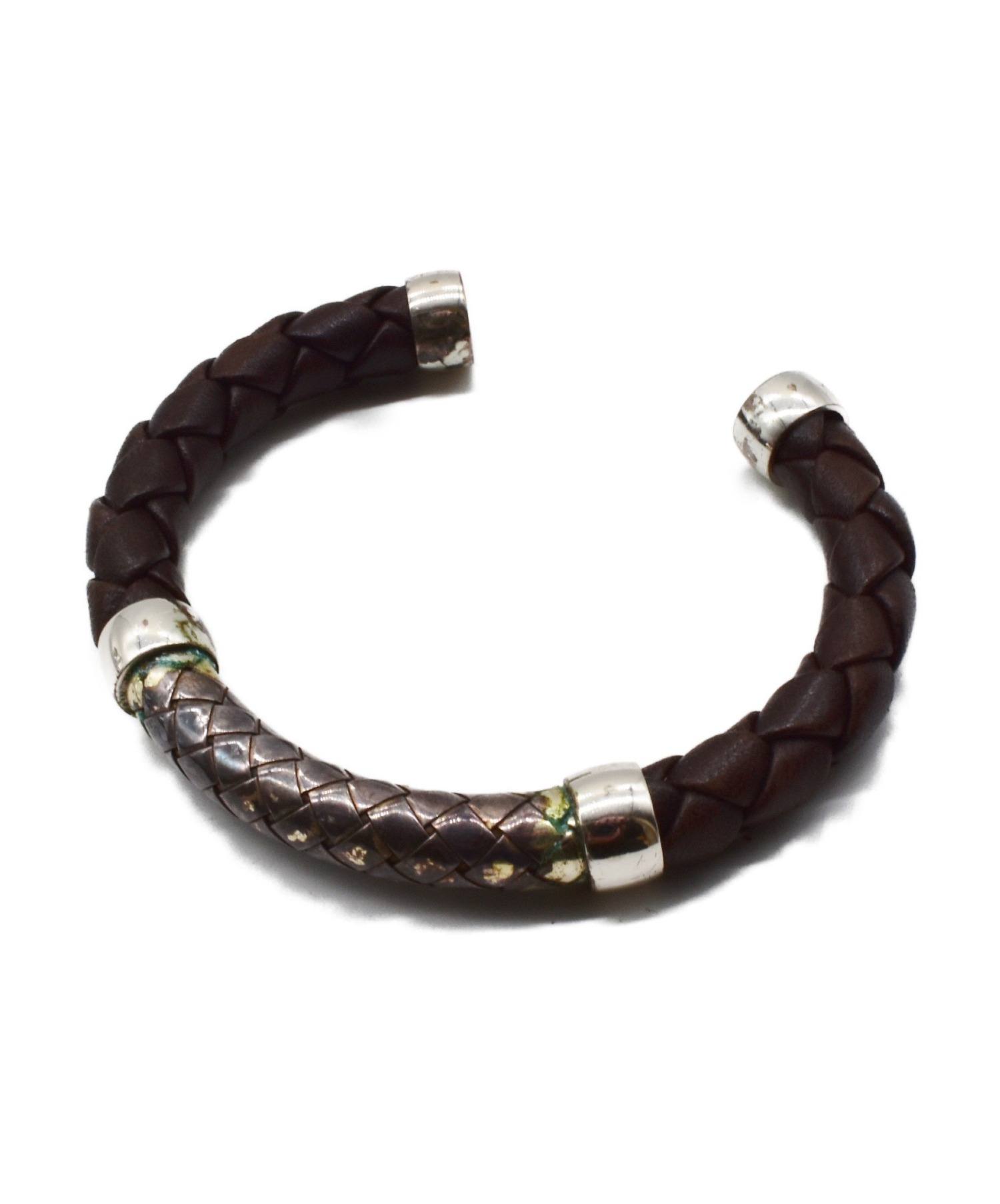 中古・古着通販】BOTTEGA VENETA (ボッテガ ヴェネタ) レザーバングル 