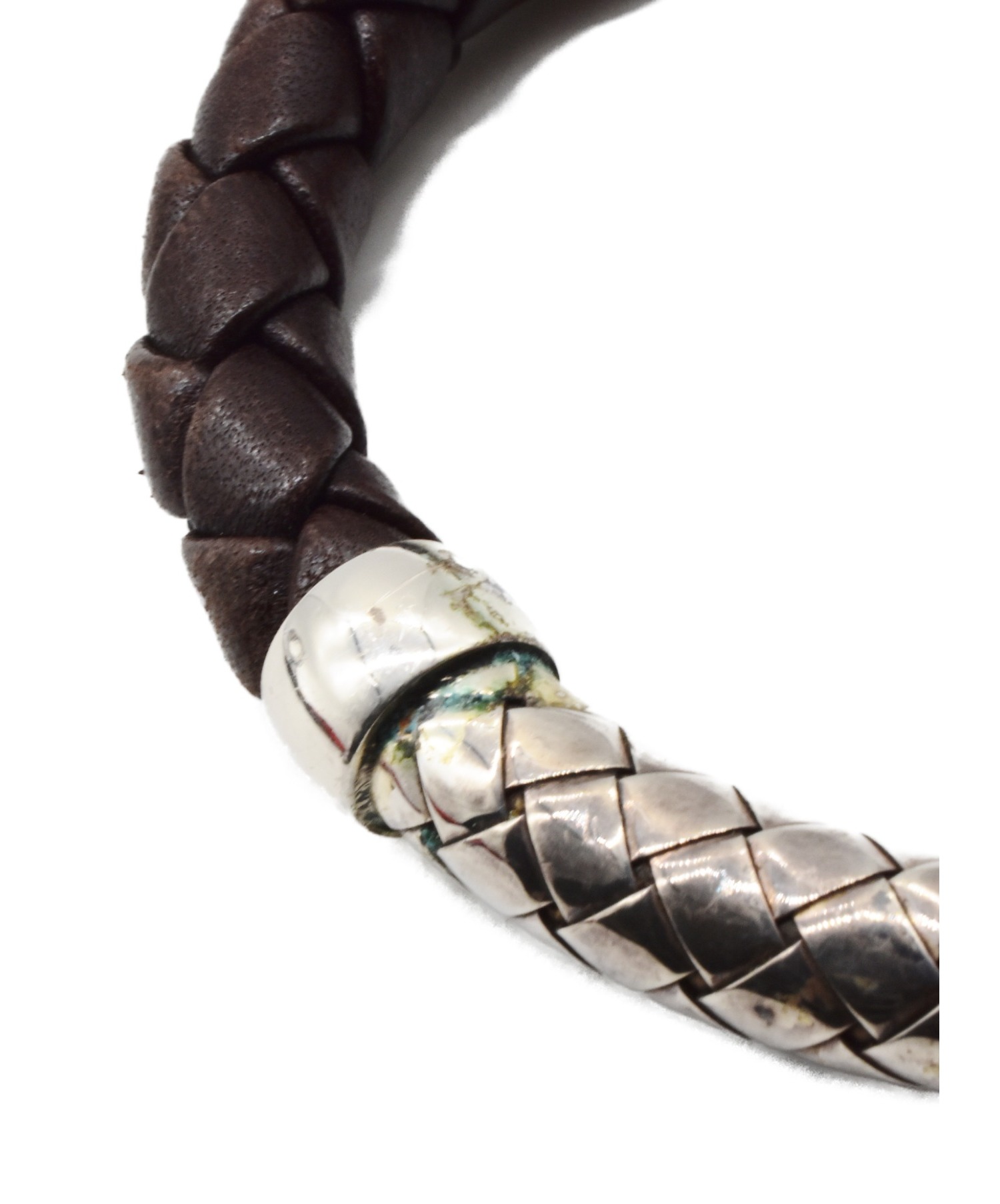 中古・古着通販】BOTTEGA VENETA (ボッテガ ヴェネタ) レザーバングル