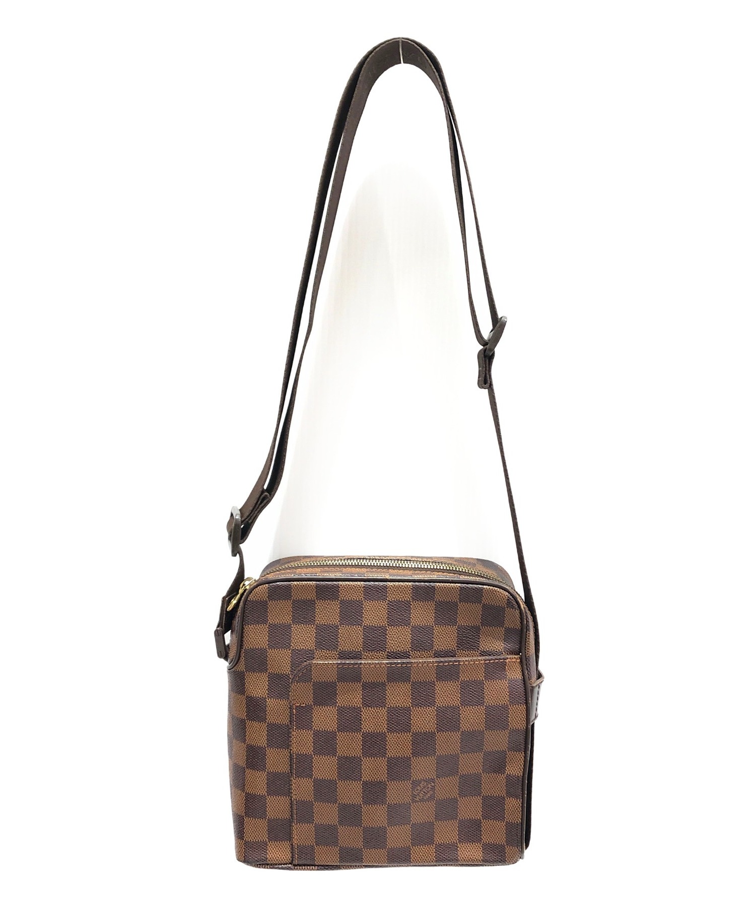 LOUIS VUITTON ルイヴィトン  オラフ  美品 オラフ （美品）ルイヴィトン LOUISVUITTON PM ダミエ 茶 ゴールド金具