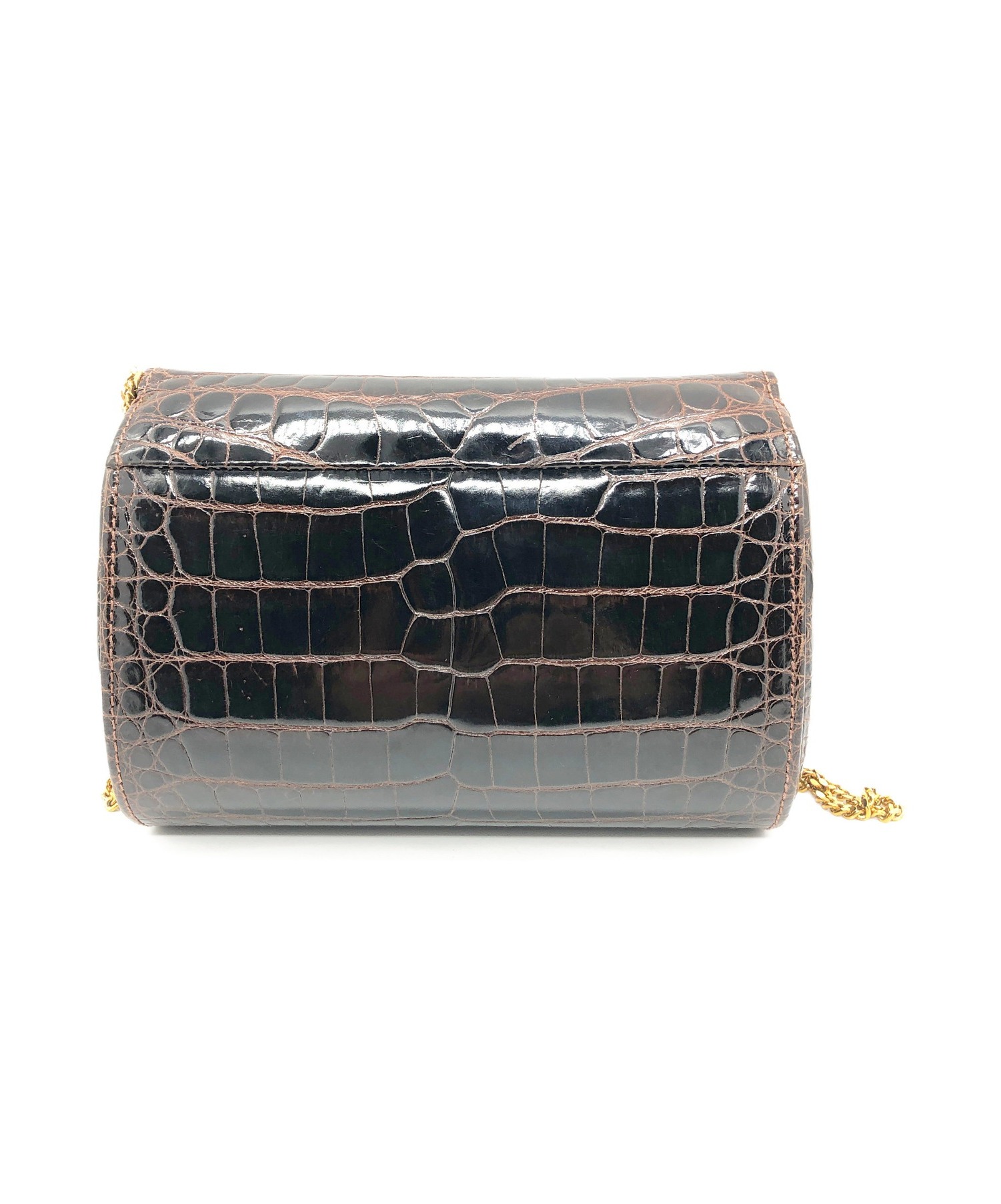 中古・古着通販】GUCCI (グッチ) チェーンショルダーバッグ ブラウン