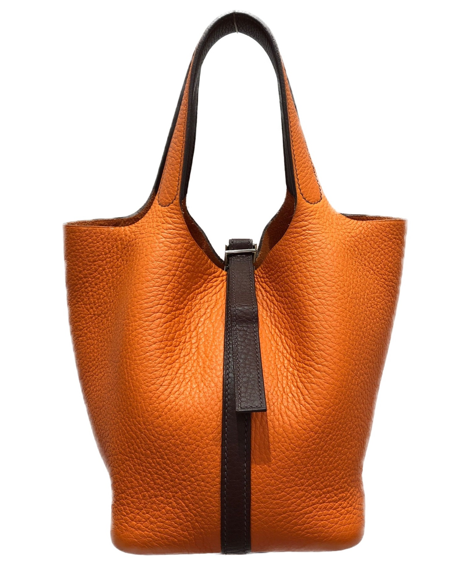 中古・古着通販】HERMES (エルメス) ピコタンPM オレンジ×ブラウン 