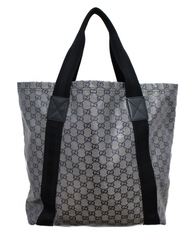 GUCCI クリスタルトートバッグ 中古・古着通販】GUCCI (グッチ) GGクリスタル トートバッグ グレー