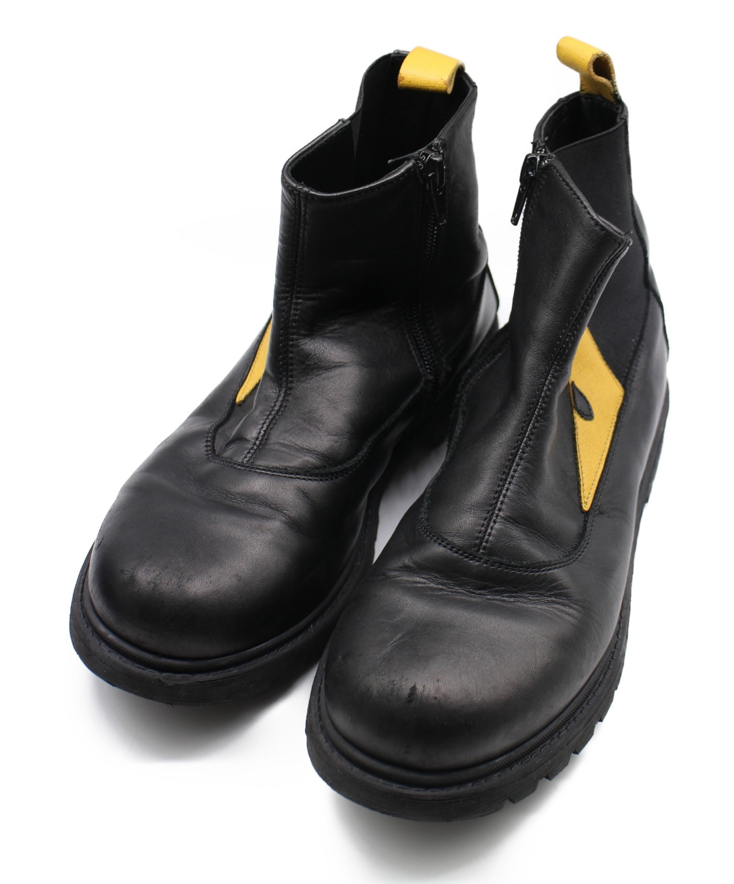 中古・古着通販】FENDI (フェンディ) サイドゴアブーツ ブラック 
