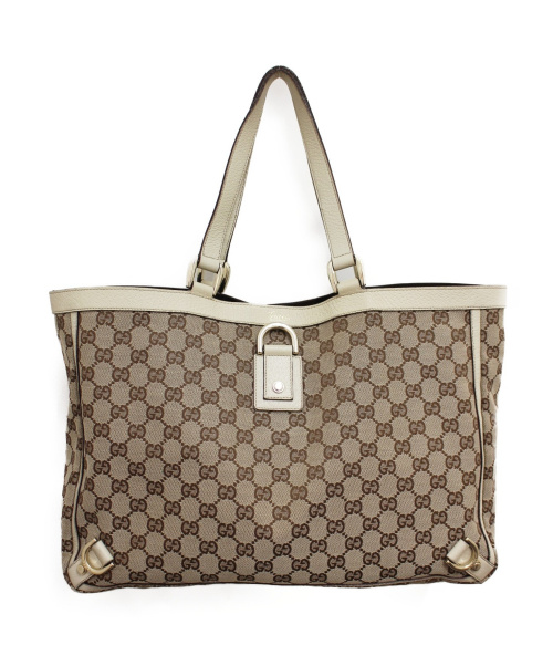 中古・古着通販】GUCCI (グッチ) GGキャンバス トートバッグ ベージュ