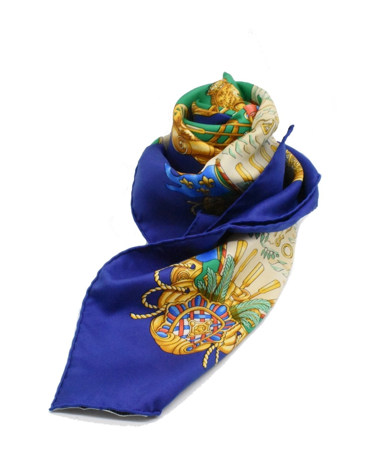 【HERMES 】カレ90 VOILES DE LUMIERE 　コロンブス 中古・古着通販】HERMES (エルメス) VOILES DE LUMIERE/カレ90 ブルー