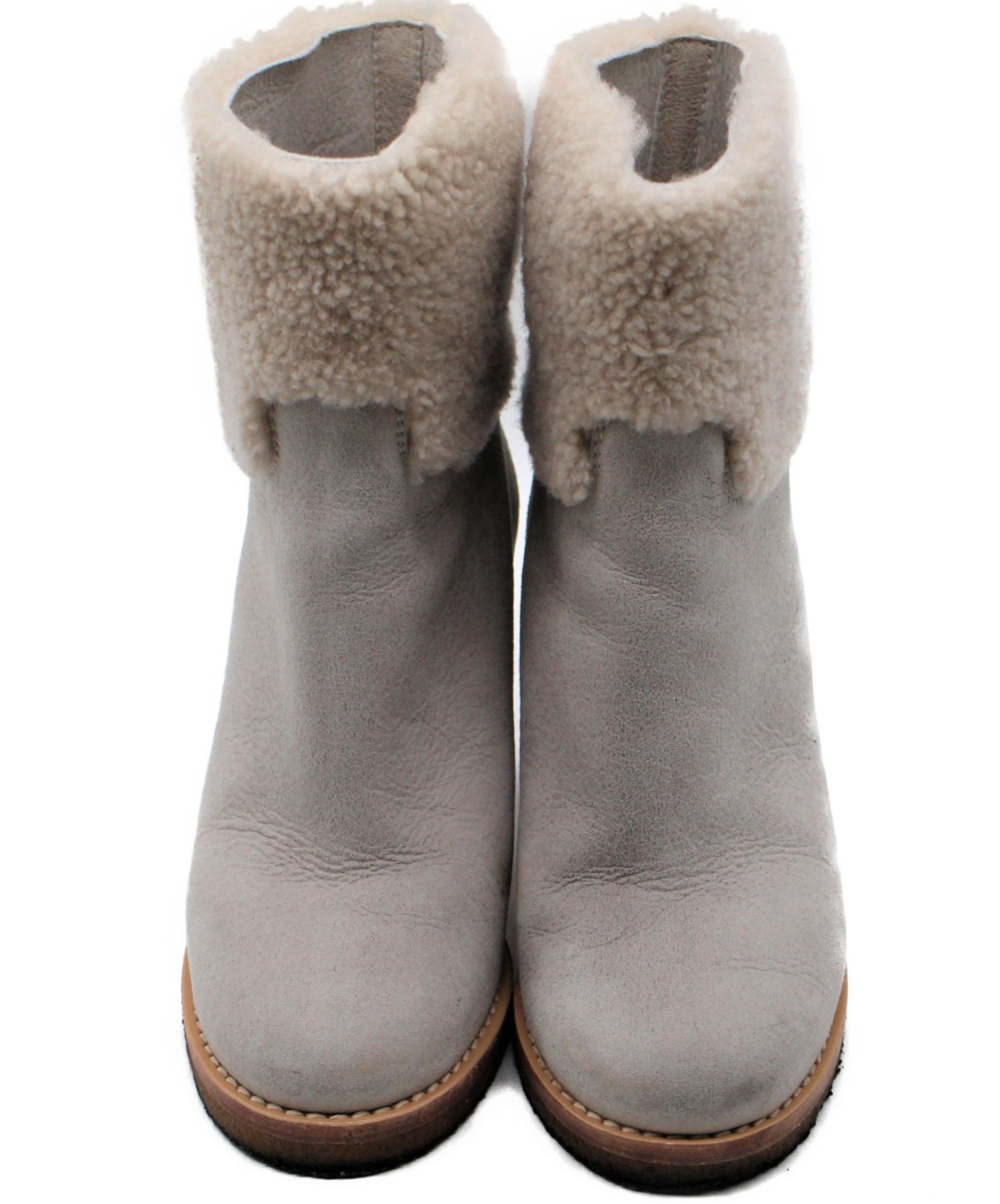 中古・古着通販】CHANEL (シャネル) ムートンブーツ アイボリー サイズ