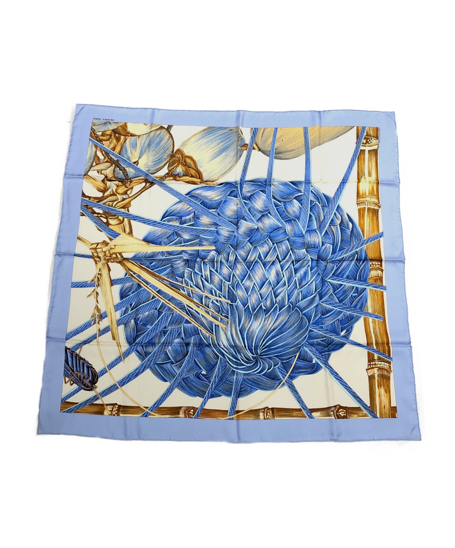 中古・古着通販】HERMES (エルメス) カレ90 スカイブルー サイズ:90 