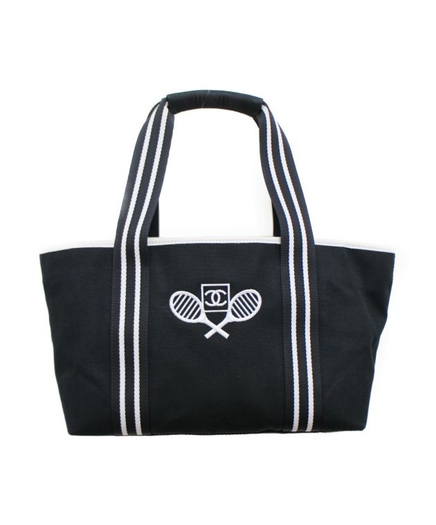 中古・古着通販】CHANEL (シャネル) テニストートバッグ ブラック