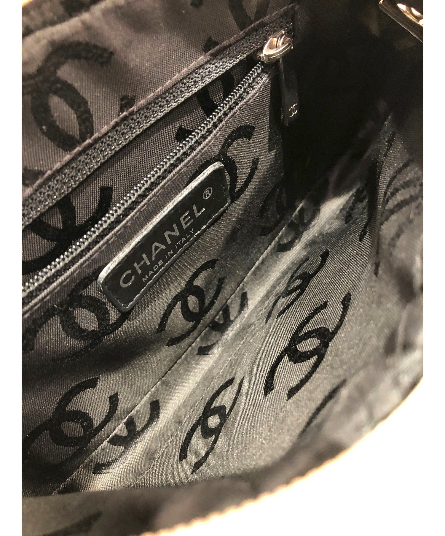 中古・古着通販】CHANEL (シャネル) ハンドポーチ ベージュ カンボン 