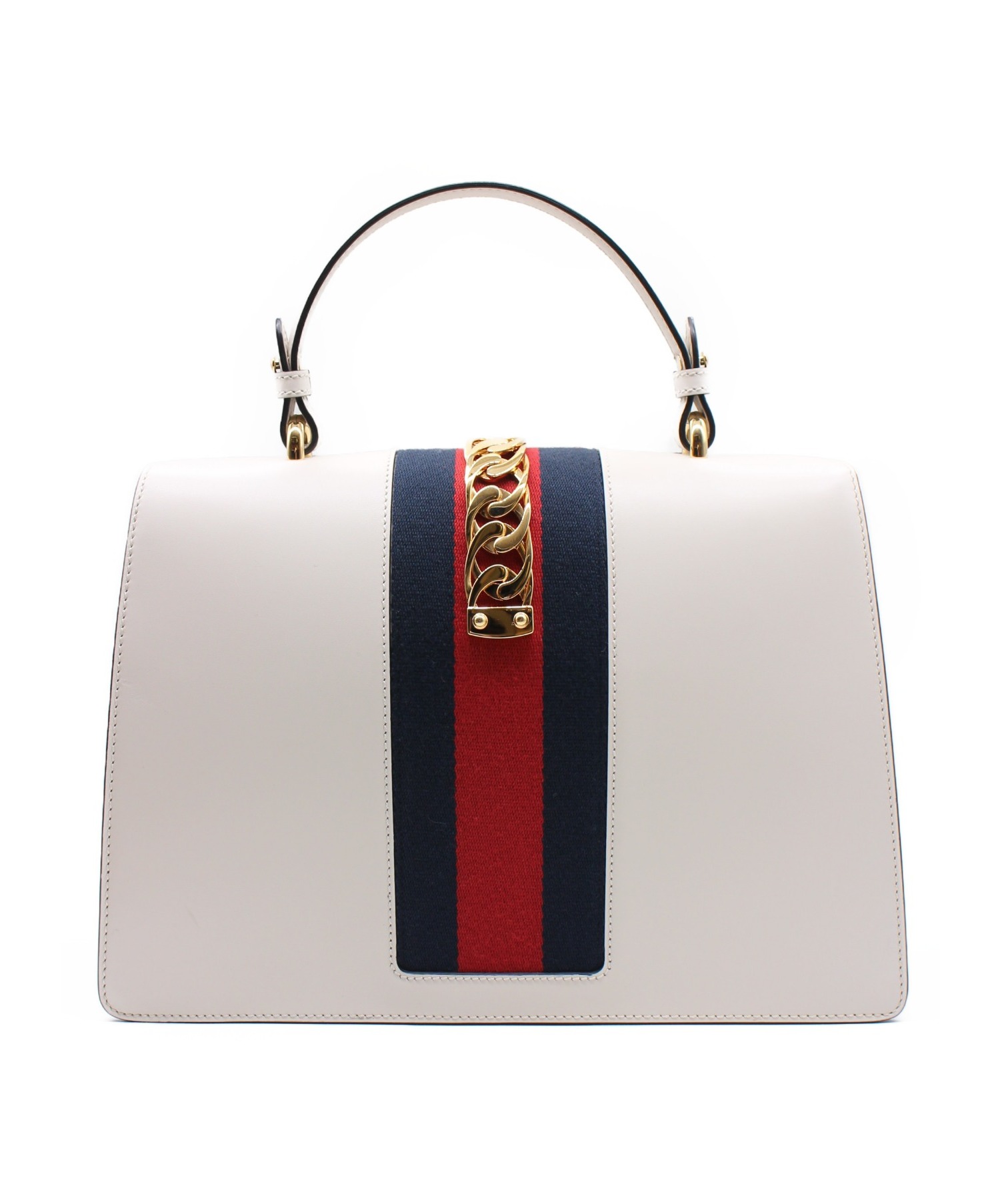 中古・古着通販】GUCCI (グッチ) シルヴィ/2WAYバッグ ホワイト サイズ