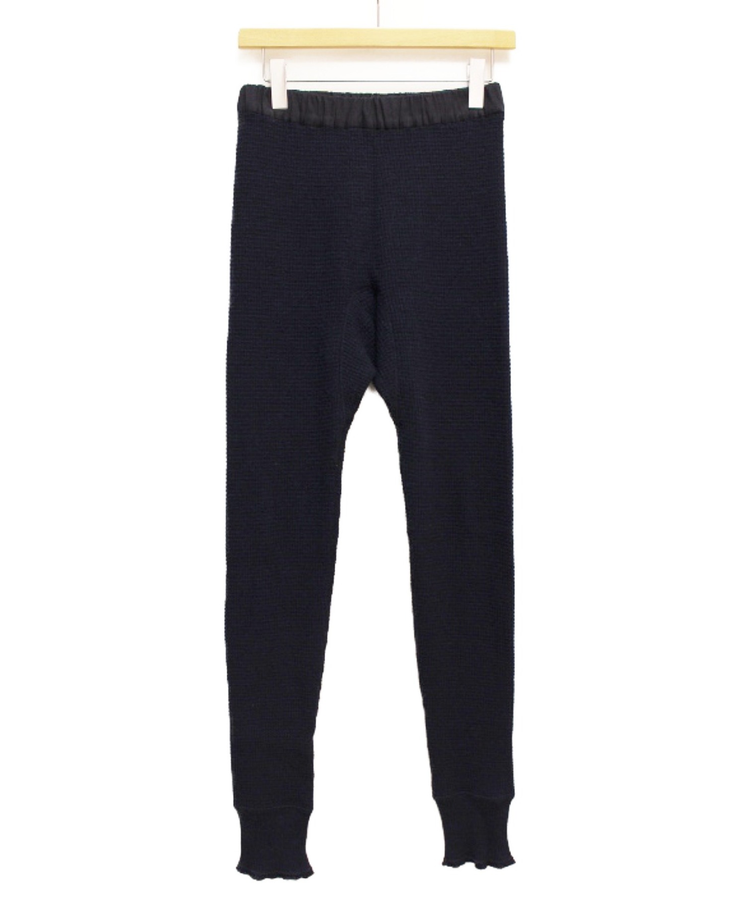 sacai ニットパンツ サテン調切り替え 裾ファスナー付き sacai ニット