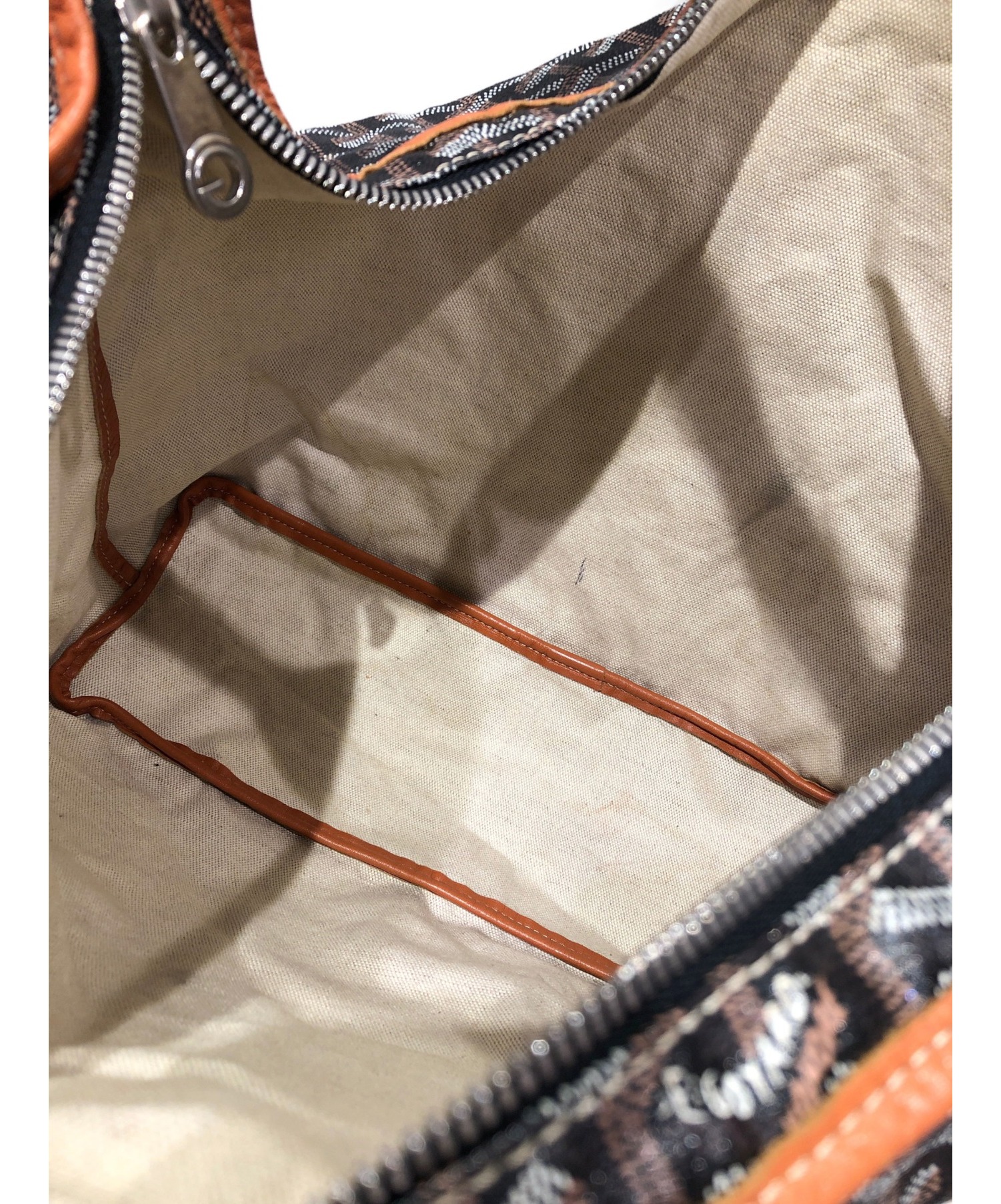 GOYARD ゴヤール ショルダーバッグ  茶 【古着】【中古】【送料無料】 中古・古着通販】GOYARD (ゴヤール) ショルダーバッグ ブラック
