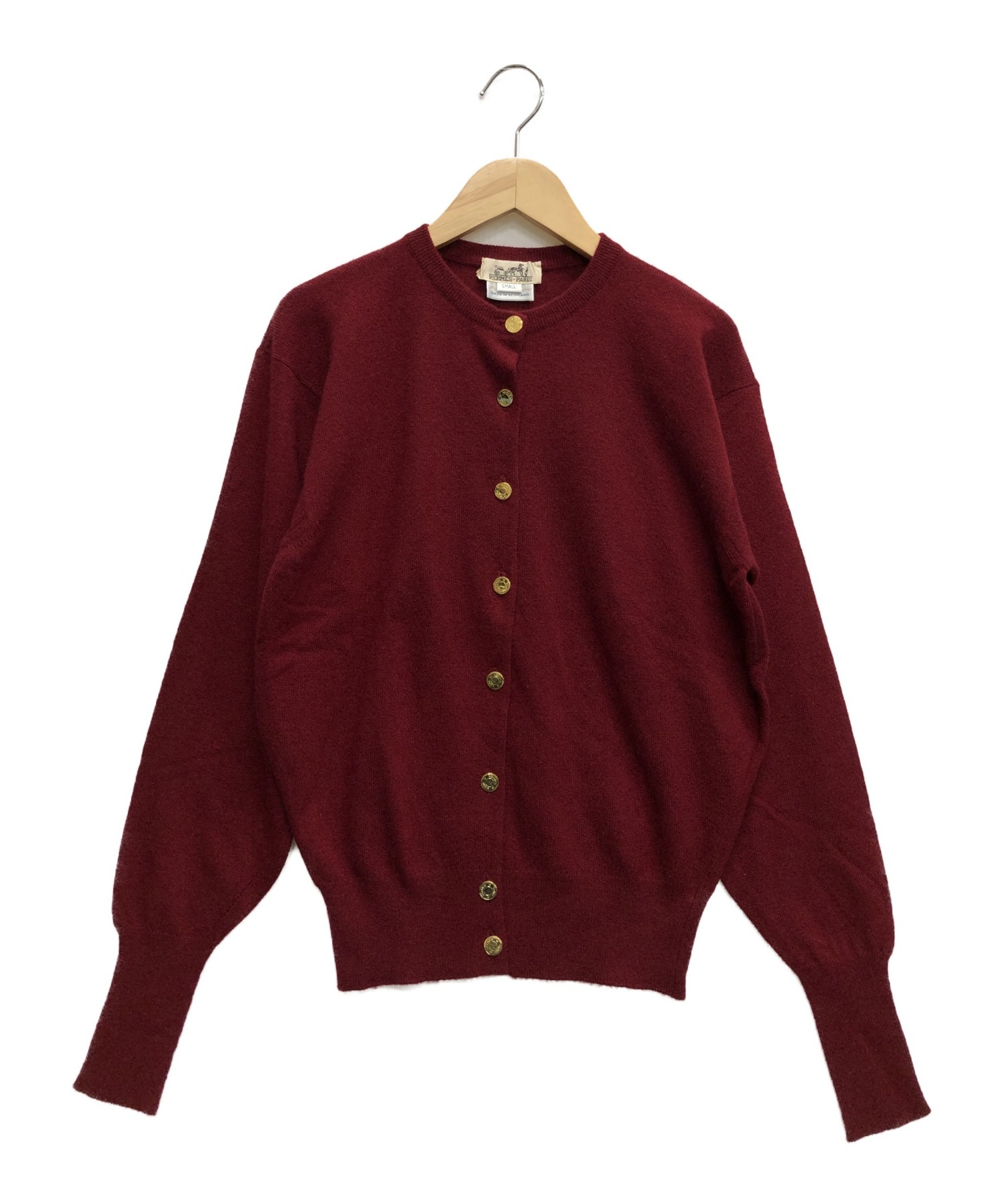 エルメス セリエボタン カーディガン カシミヤ100