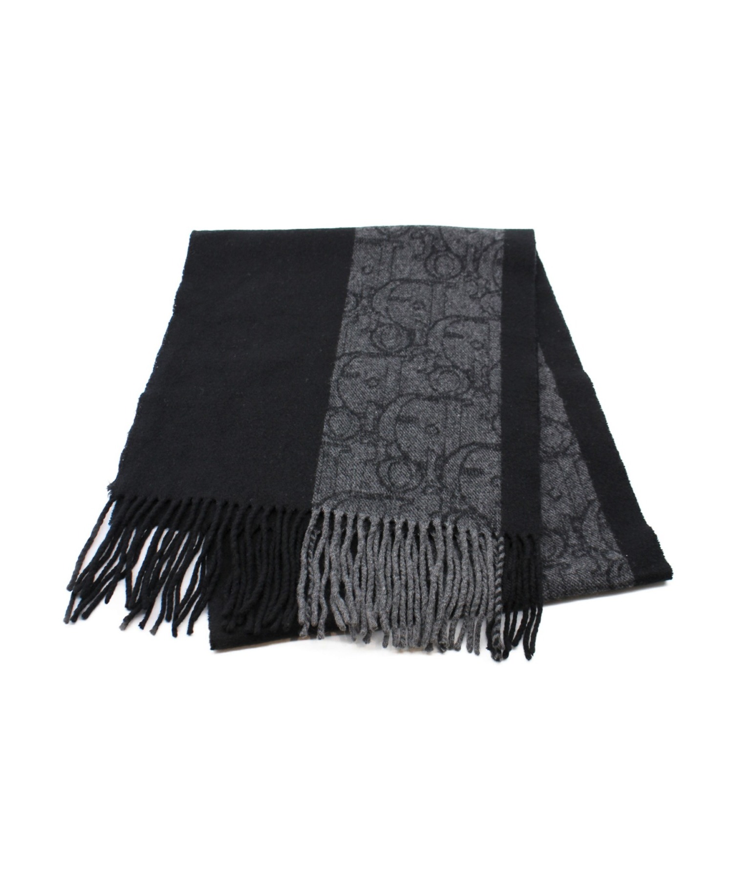 値下げ【美品】Dior　ディオール　マフラー　ブラック 中古・古着通販】Christian Dior (クリスチャンディオール) トロッター