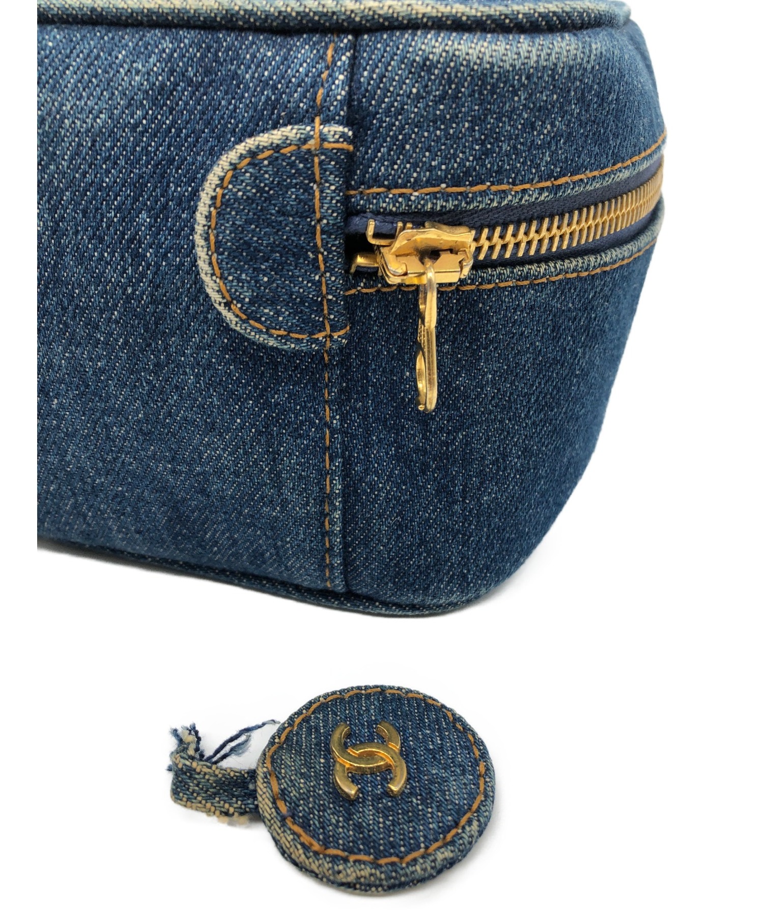 CHANEL バニティバック　デニム VINTAGE CHANEL/シャネル】バニティショルダーバッグ denim