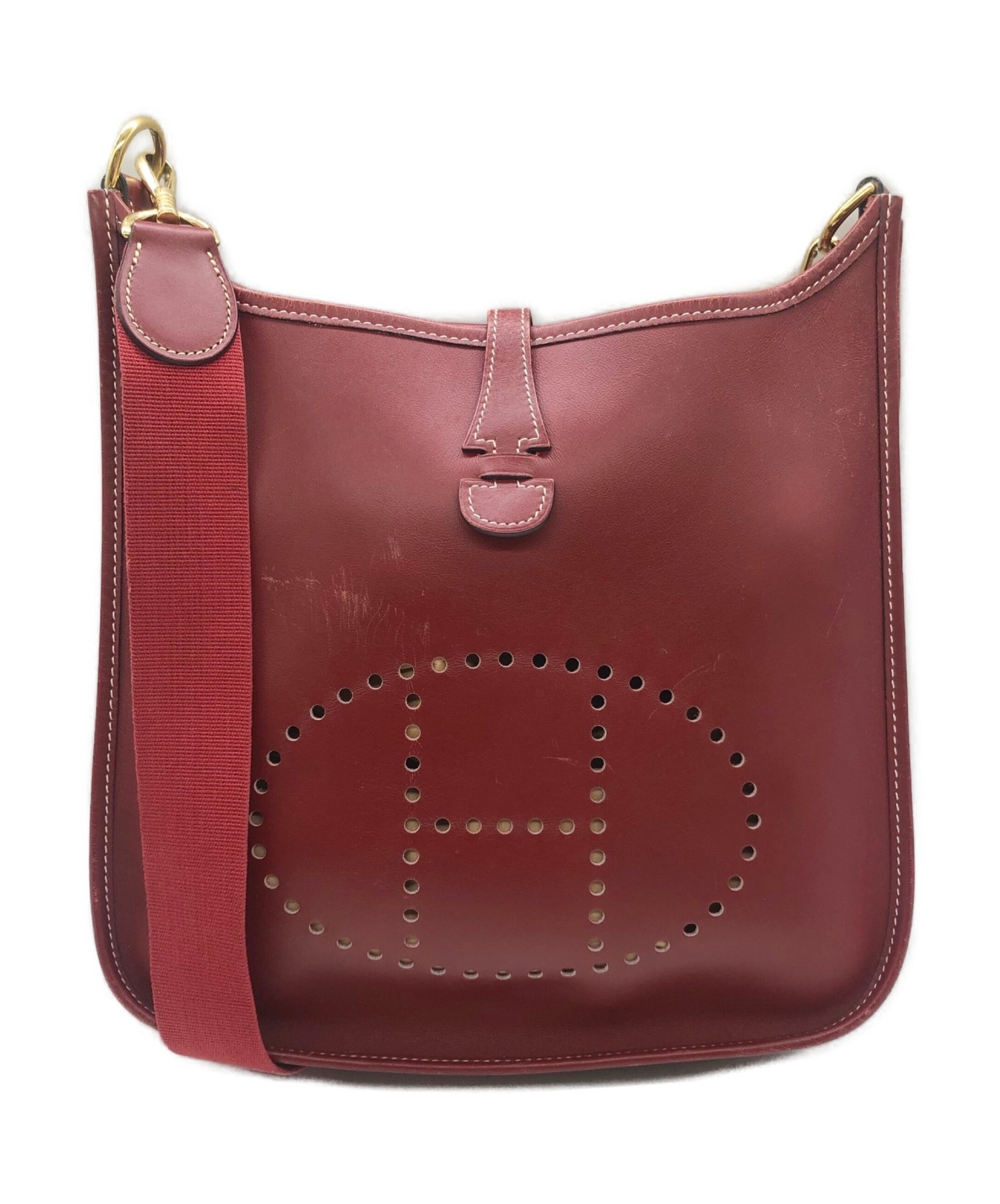 中古・古着通販】HERMES (エルメス) エヴリンⅠ PM レッド サイズ:PM 