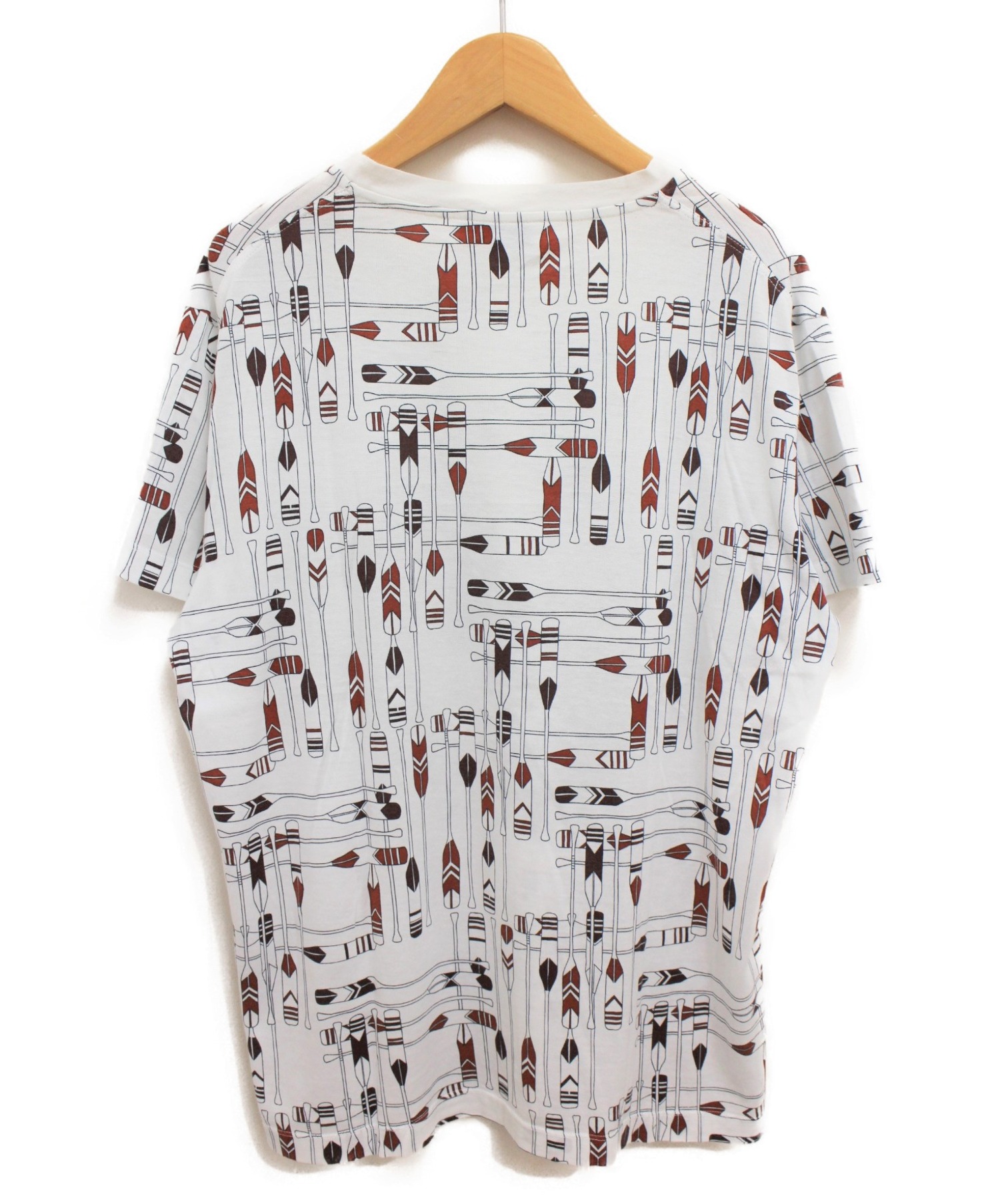 中古・古着通販】HERMES (エルメス) パドル柄Tシャツ ホワイト サイズ