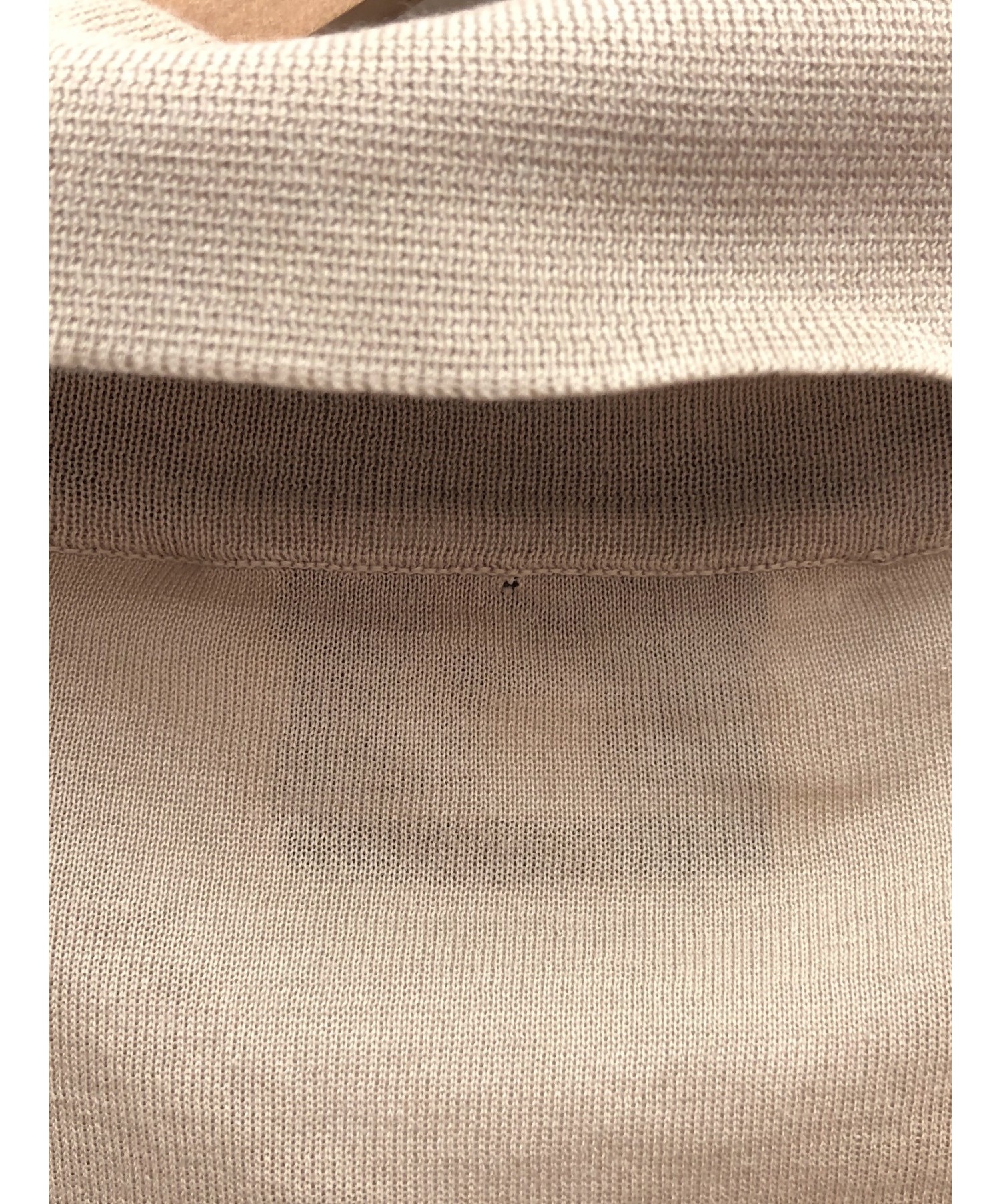 中古・古着通販】HERMES (エルメス) ニットポロシャツ ベージュ サイズ 