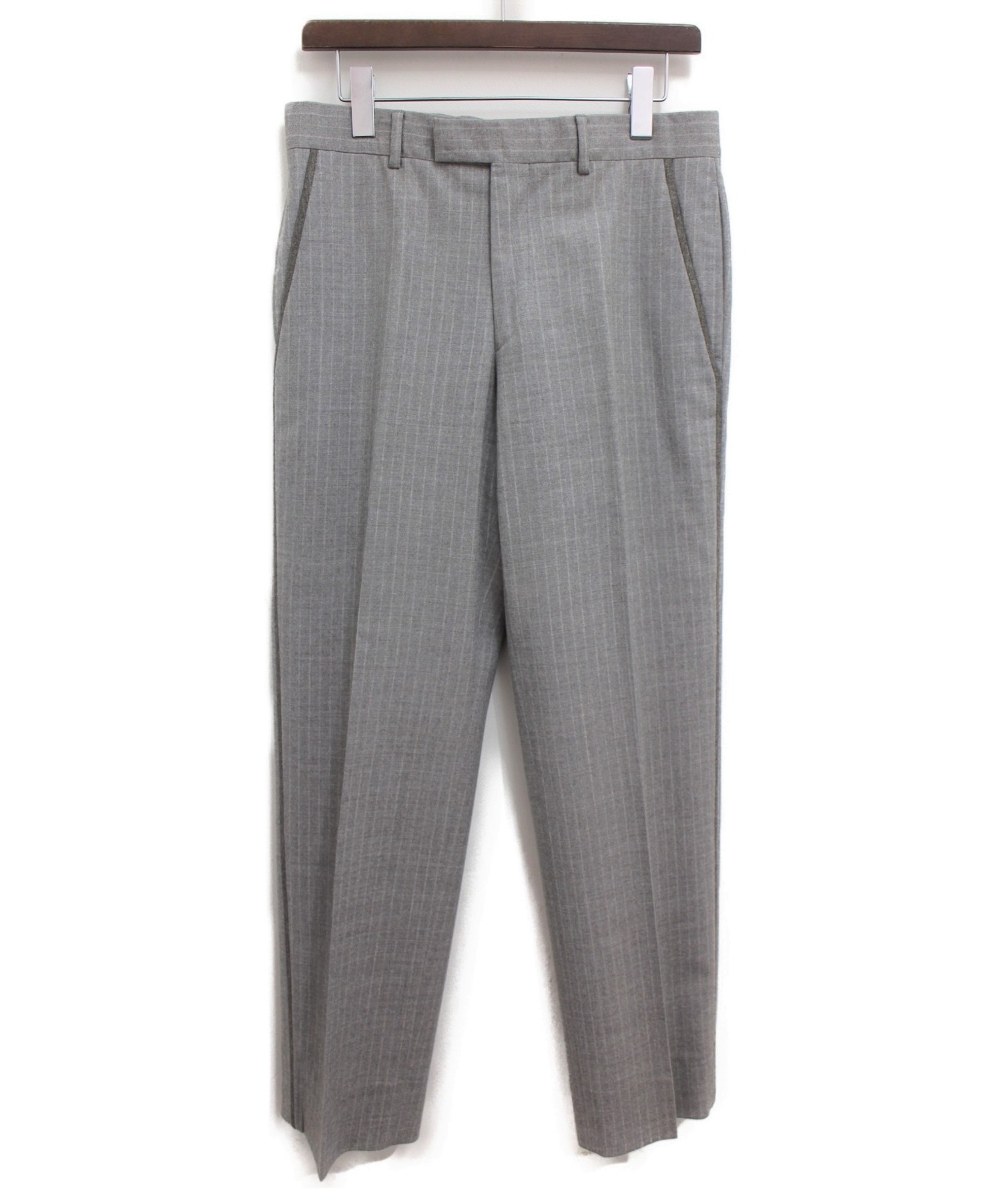 中古・古着通販】HERMES (エルメス) センタープレスパンツ グレー