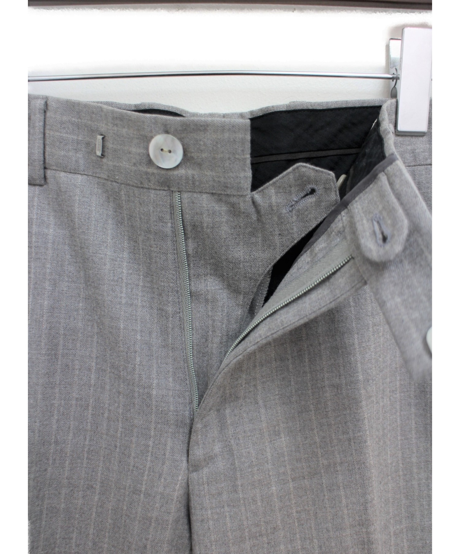 ▲美品HERMESエルメス センタープレス スラックス パンツ グレージュ 40 中古・古着通販】HERMES (エルメス) センタープレスパンツ グレー