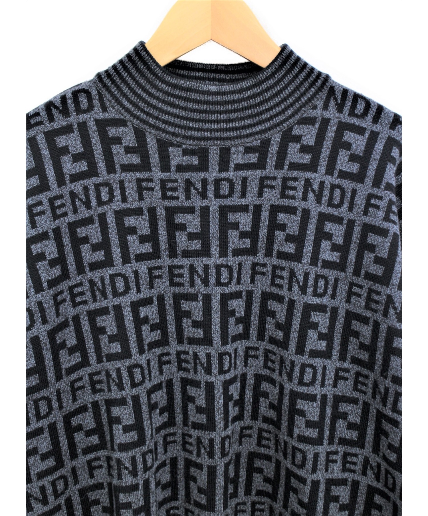 美品 フェンディ FENDI フェンディ ロゴ ニット ワンピース